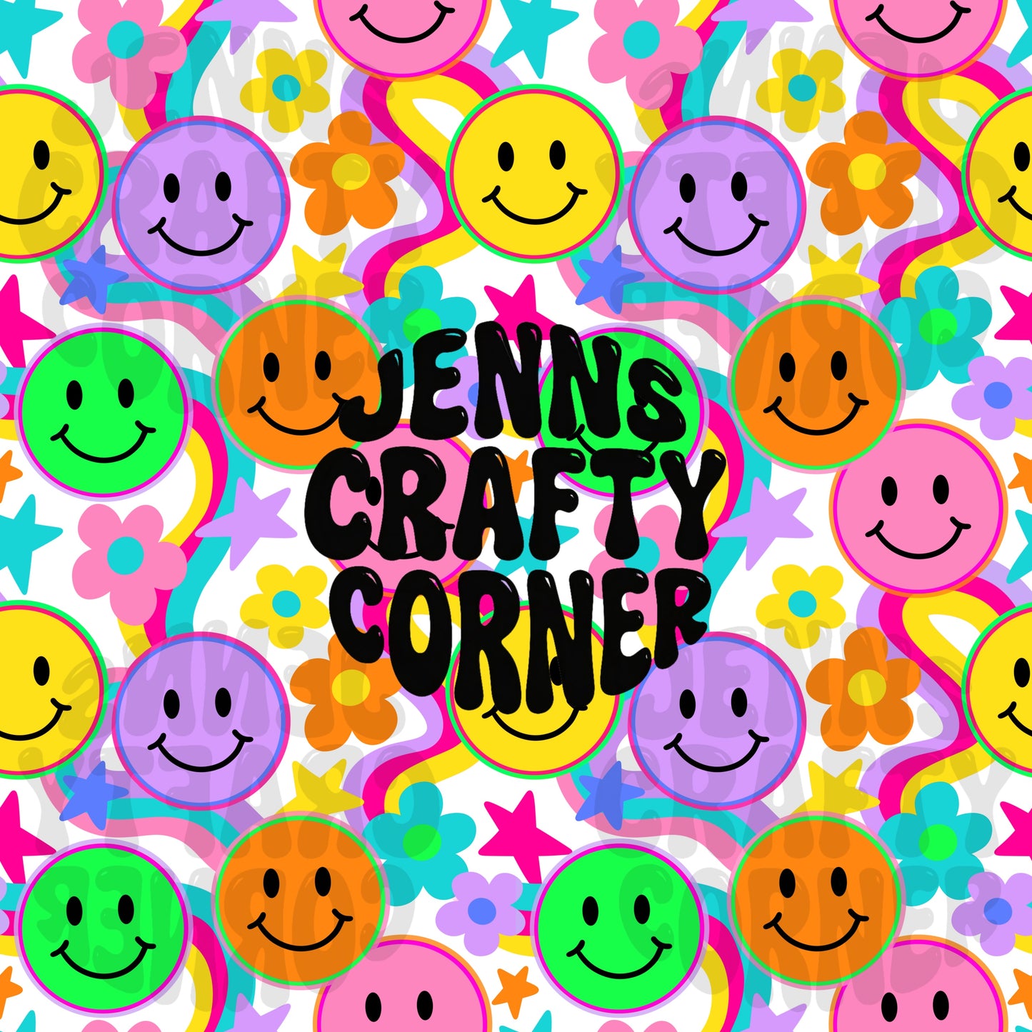 Groovy Smiley Seamless Pattern